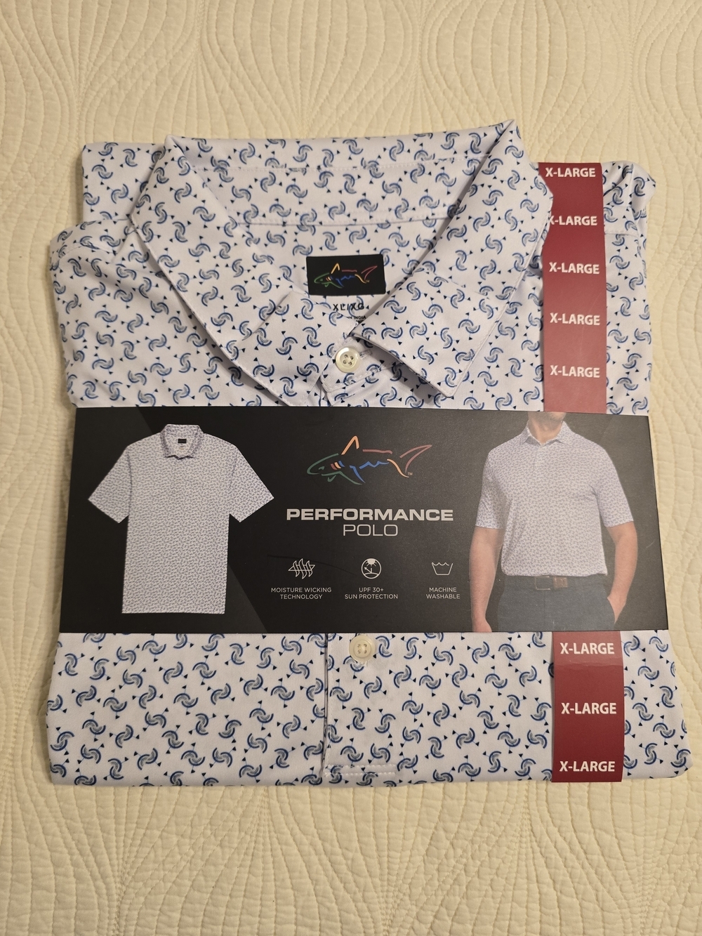 NWT Greg Norman Collection Men's Short Sleeve Performance Polo